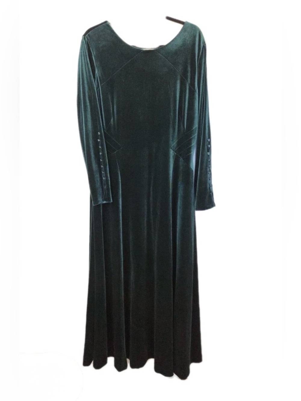 NWT Tahari Hunter Green Velvet Long Sleeve Midi Dress Size 18 Plus Size